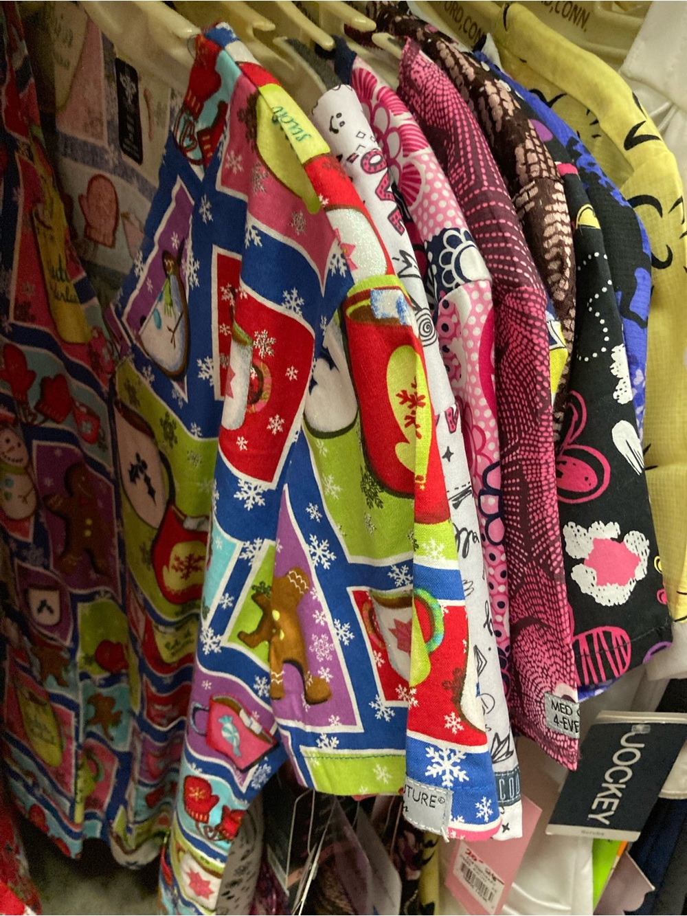 Lot of 10 Scrub Tops NWT XS Prints